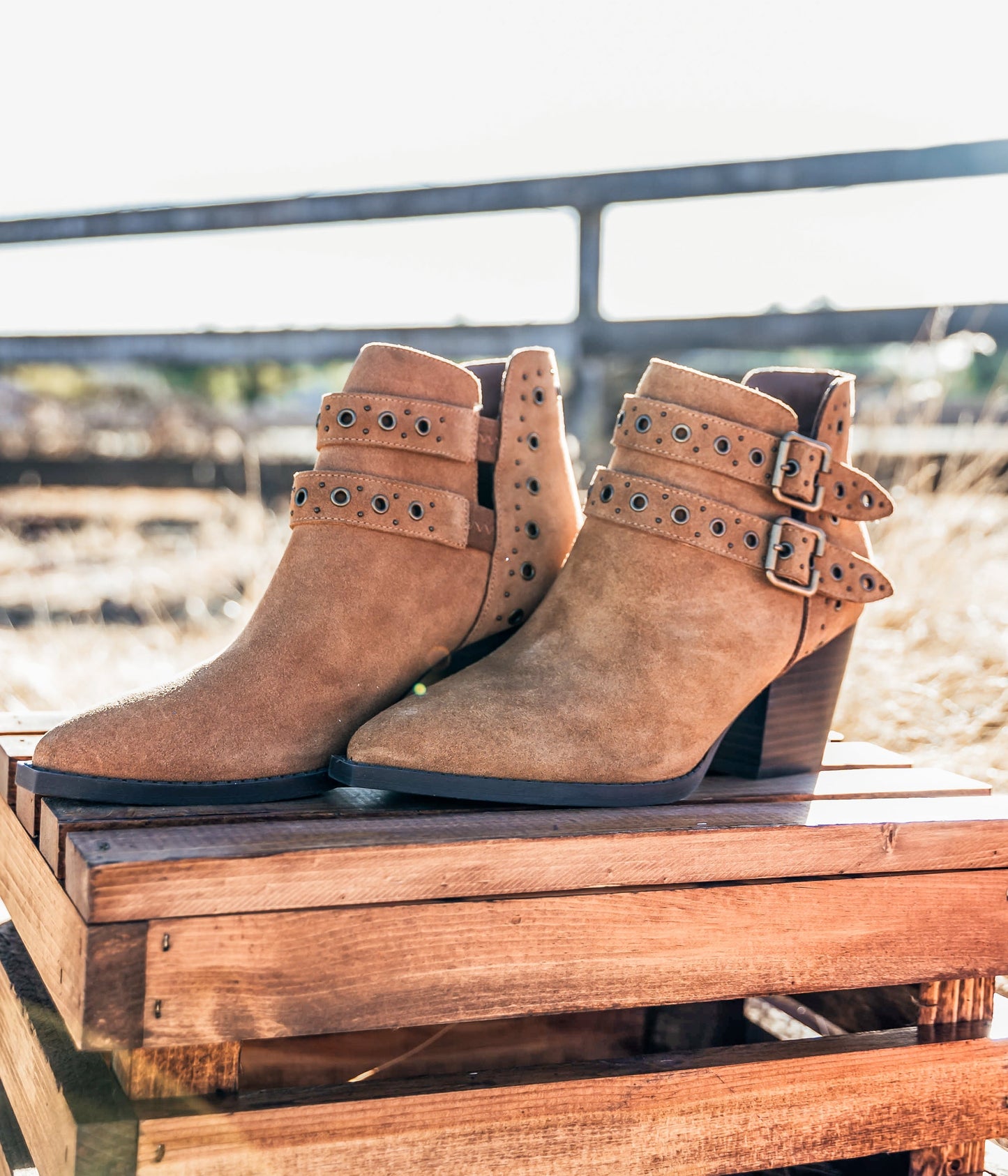 Elsa Leather Ankle Boot in Tan MadreForte LLC