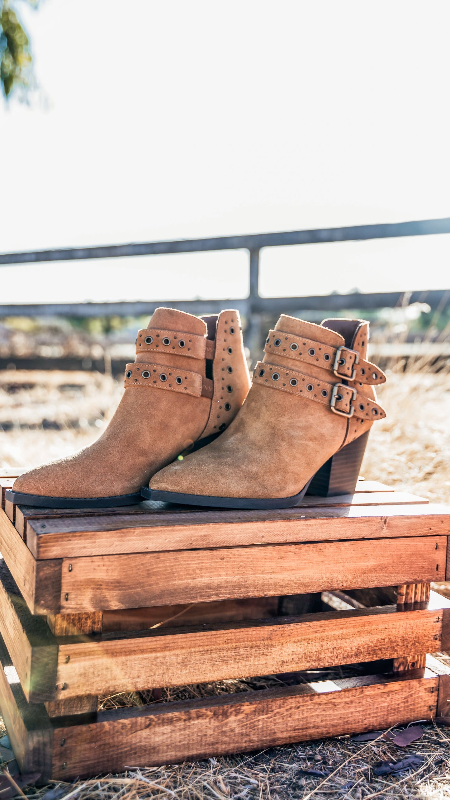 Elsa Leather Ankle Boot in Tan MadreForte LLC