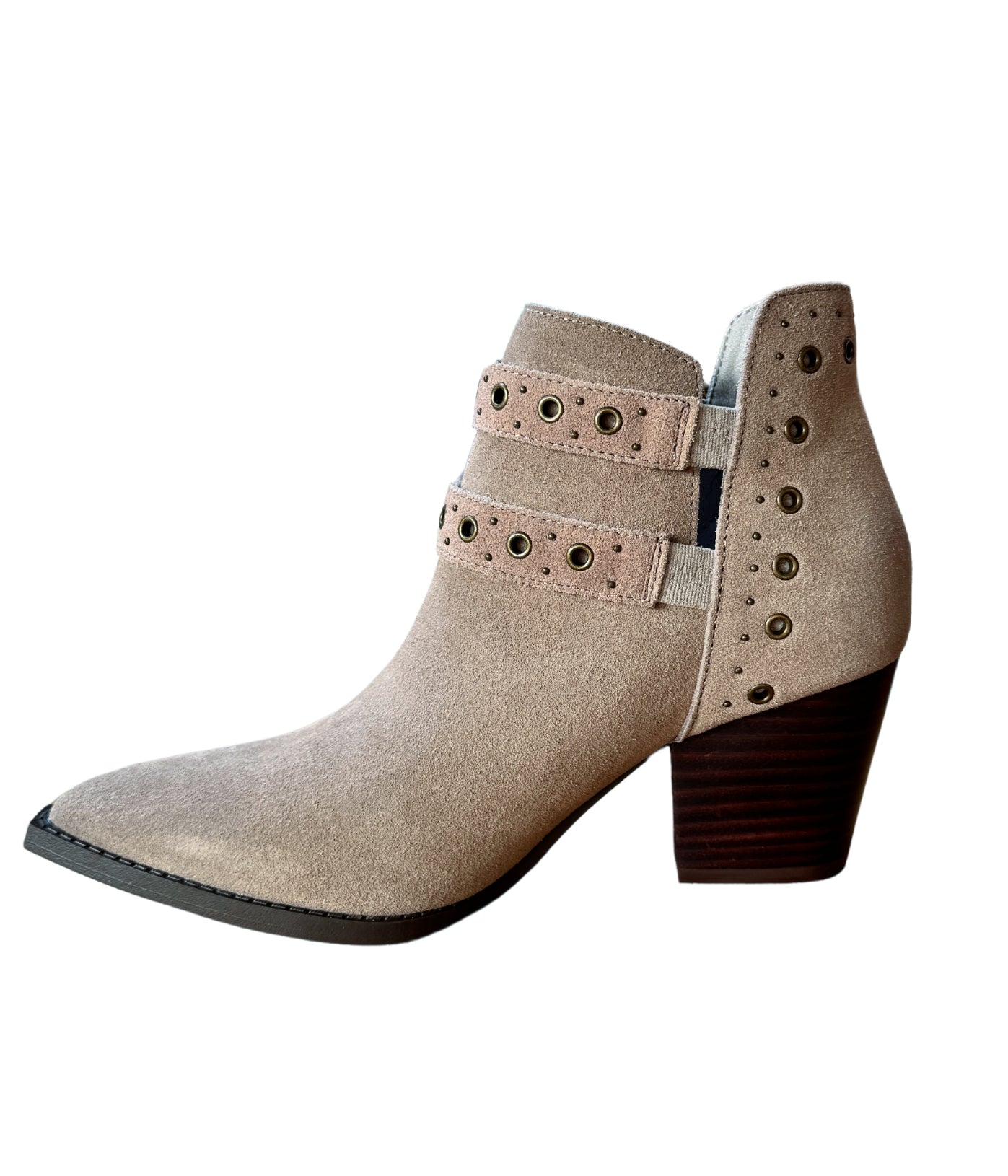 Elsa Leather Ankle Boot in Taupe MadreForte LLC