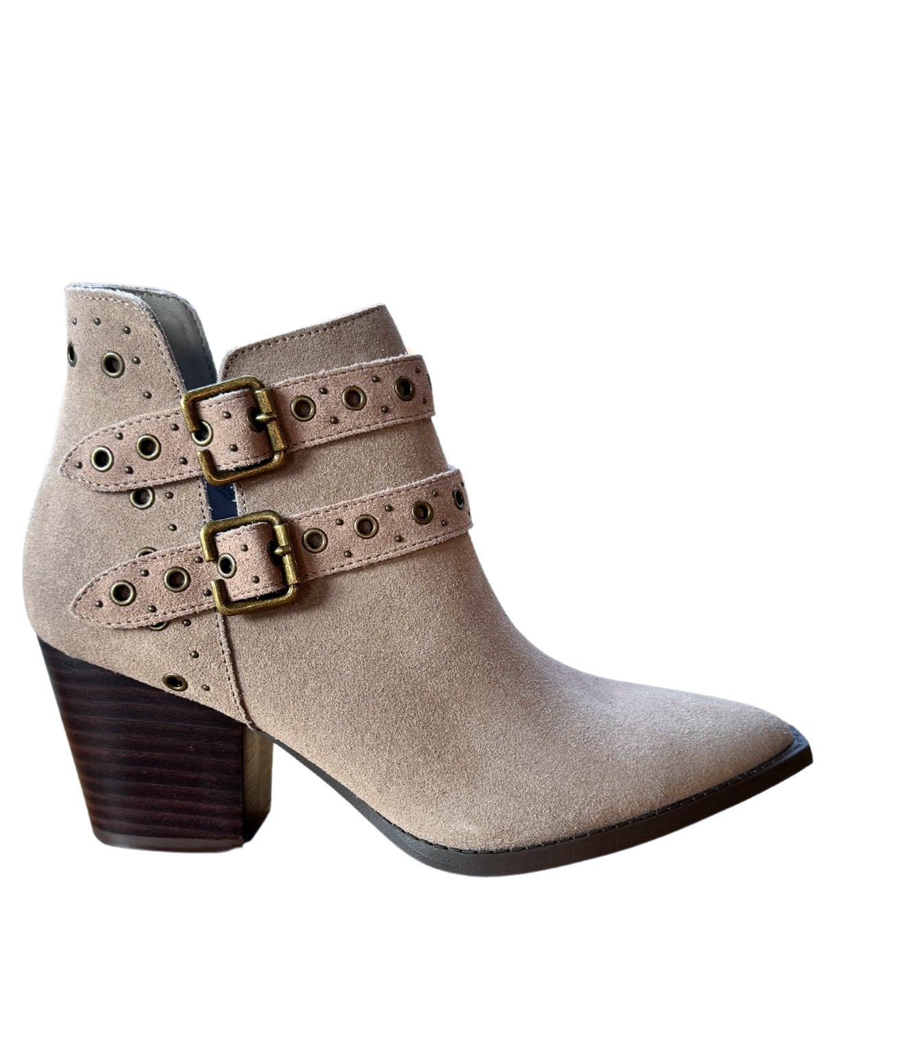 Elsa Leather Ankle Boot in Taupe MadreForte LLC