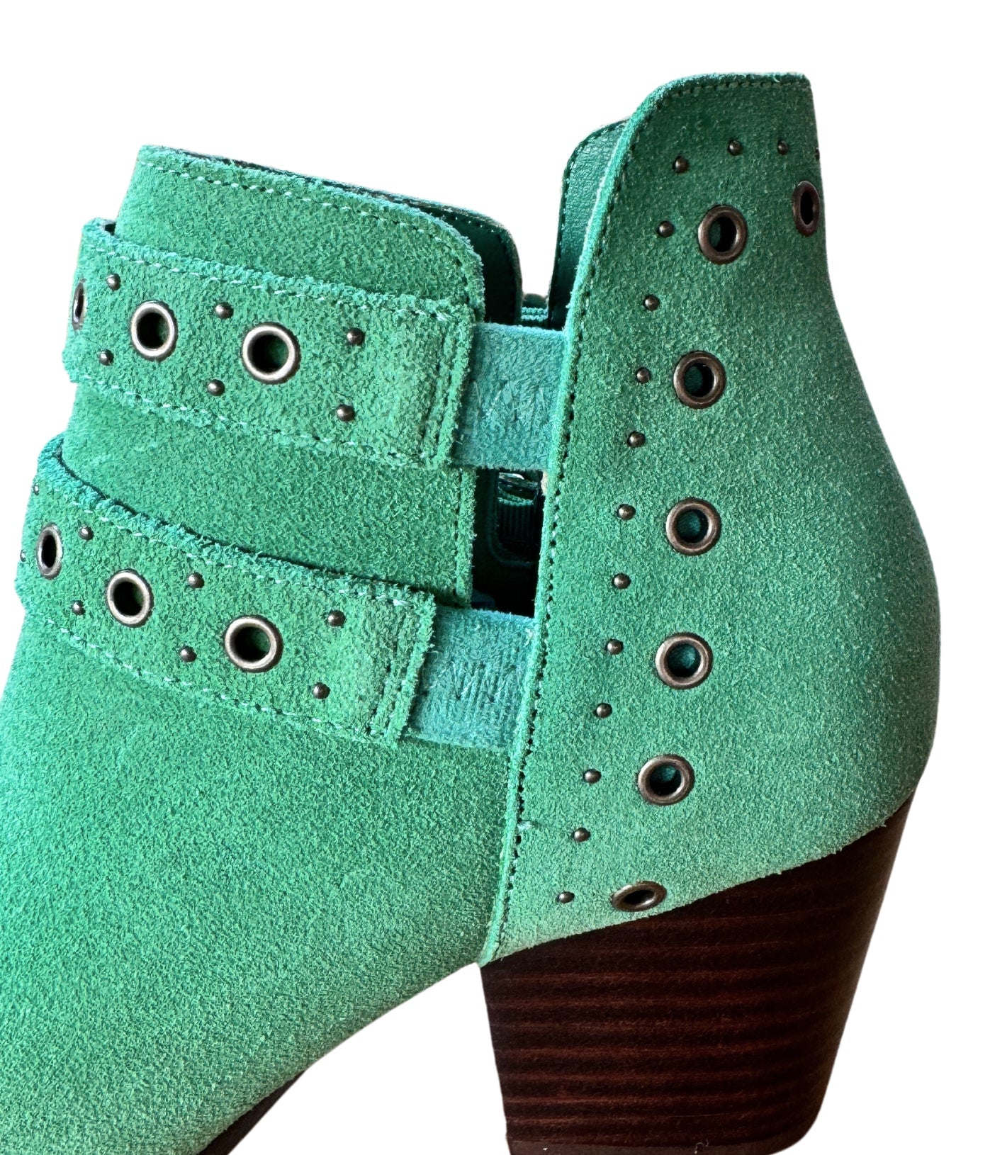 Elsa Leather Ankle Boot in Teal MadreForte LLC