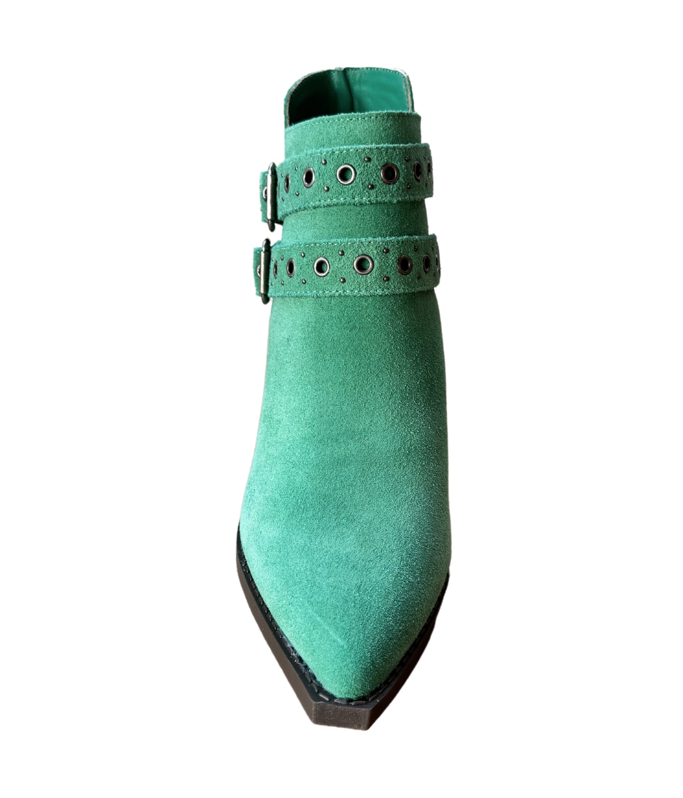 Elsa Leather Ankle Boot in Teal MadreForte LLC