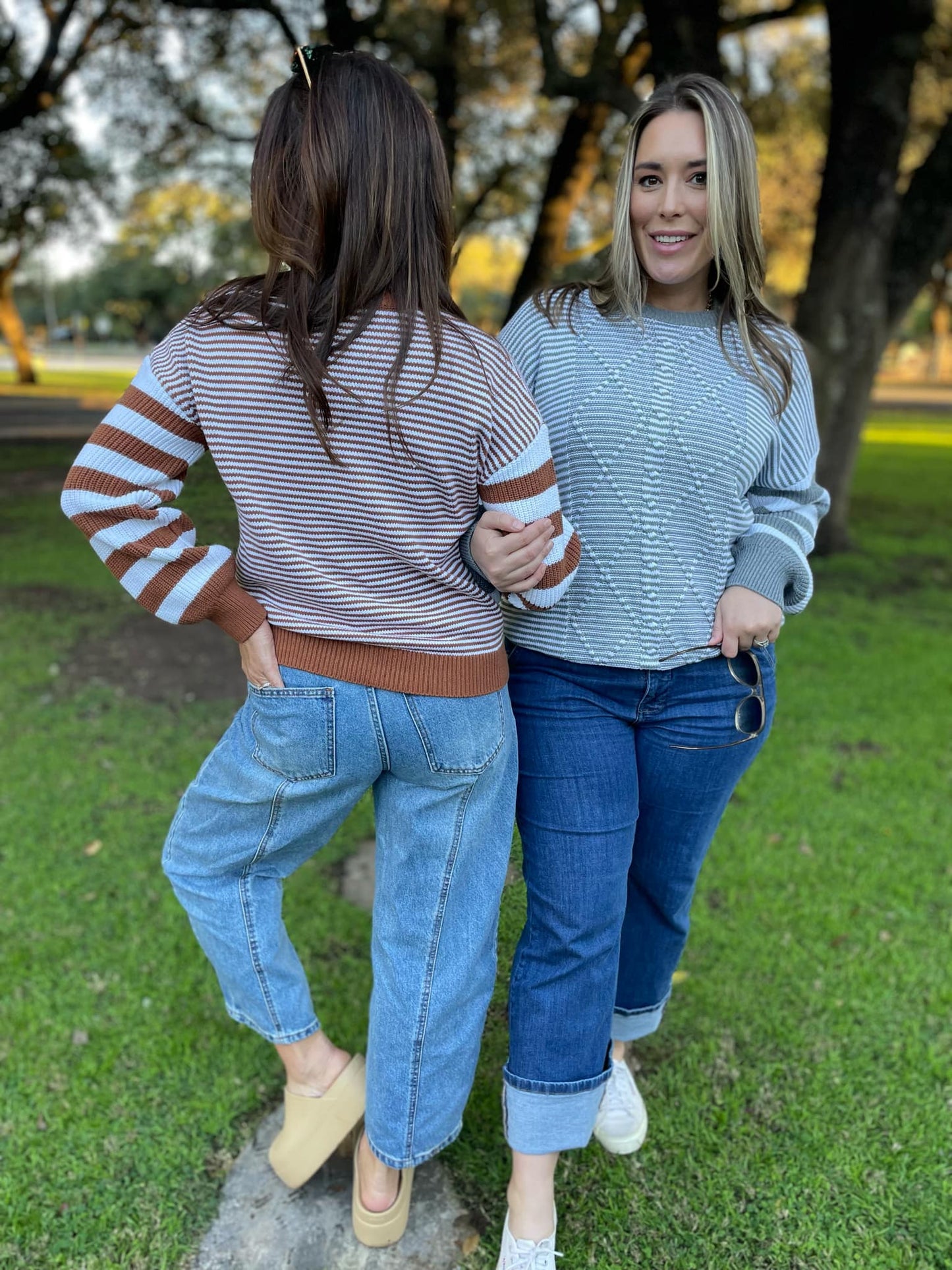 PREORDER: Aspen Striped Sleeve Sweater in Four Colors MadreForte LLC