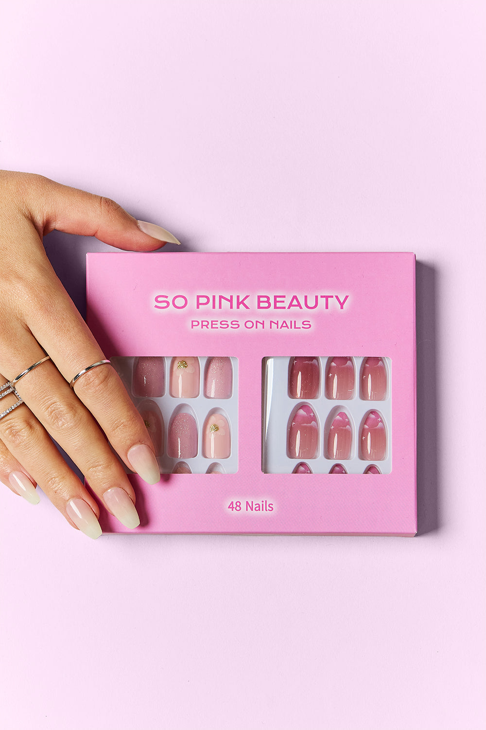 SO PINK BEAUTY Press On Nails 2 Packs MadreForte LLC