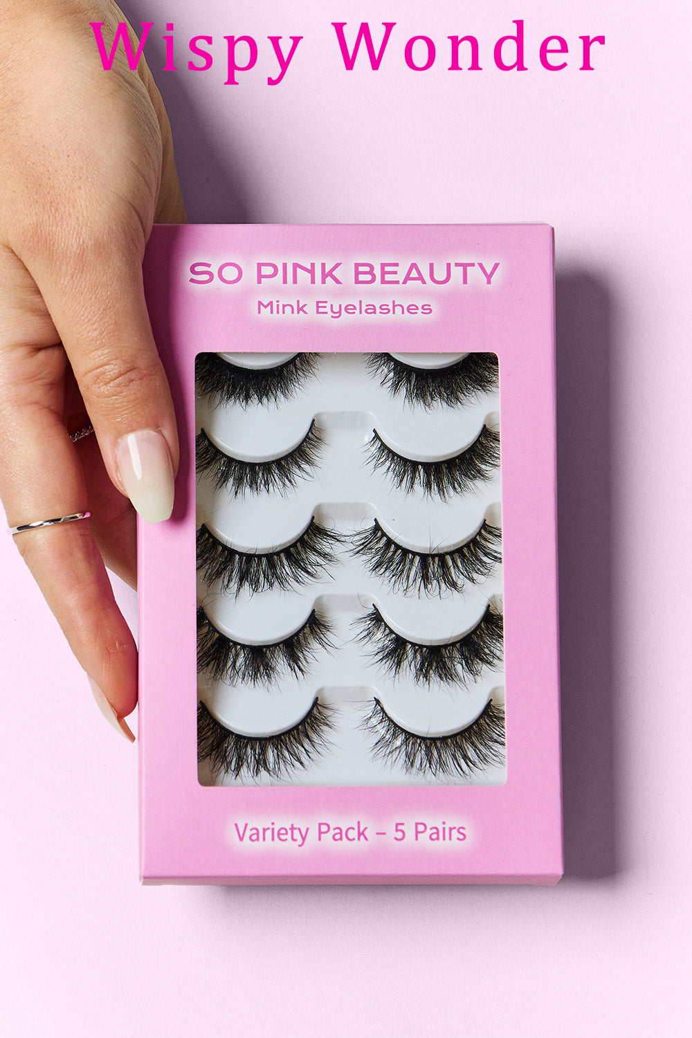 SO PINK BEAUTY Mink Eyelashes Variety Pack 5 Pairs MadreForte LLC