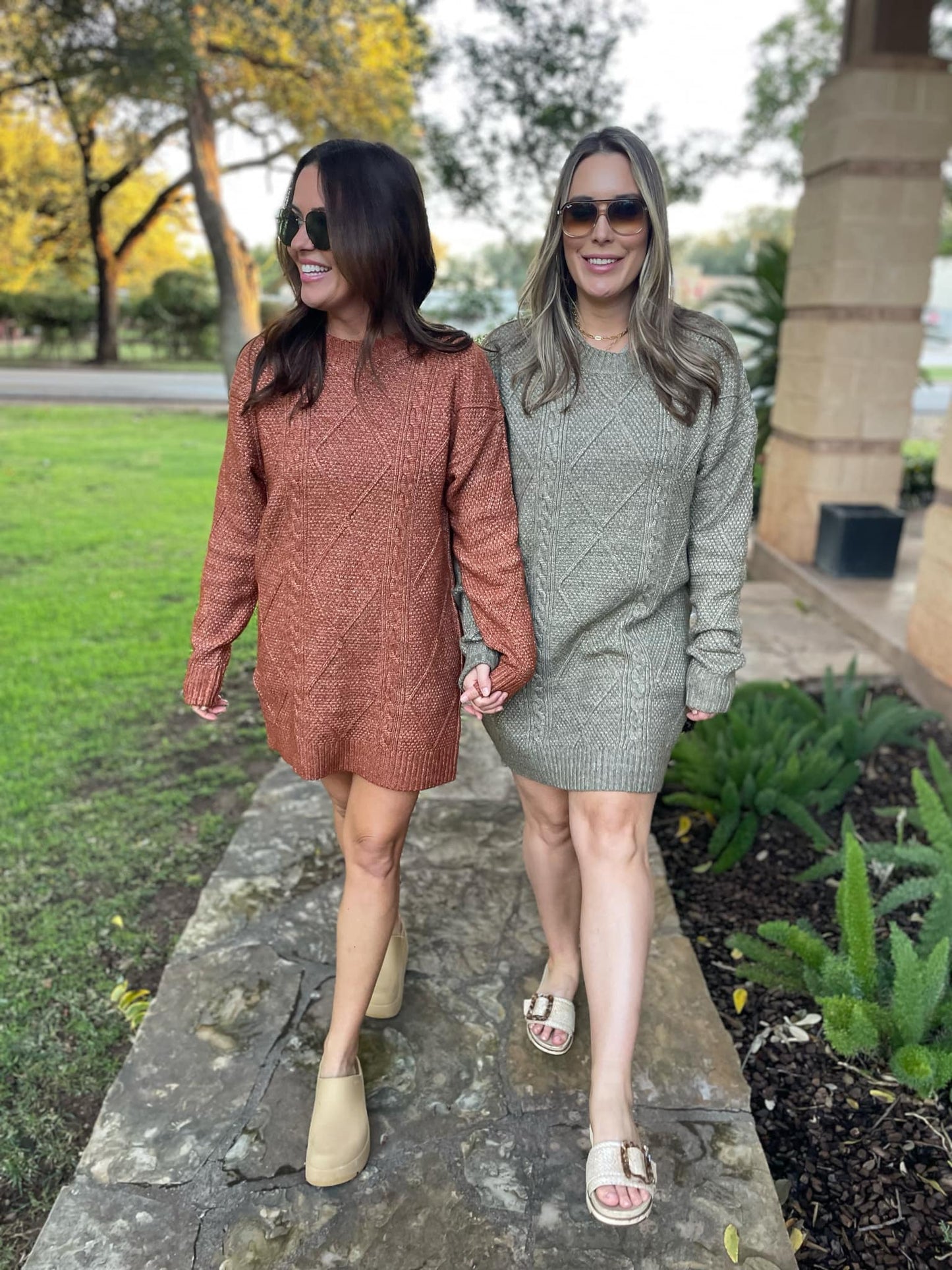 PREORDER: So Delightful Cable Knit Sweater Dress in Four Colors MadreForte LLC