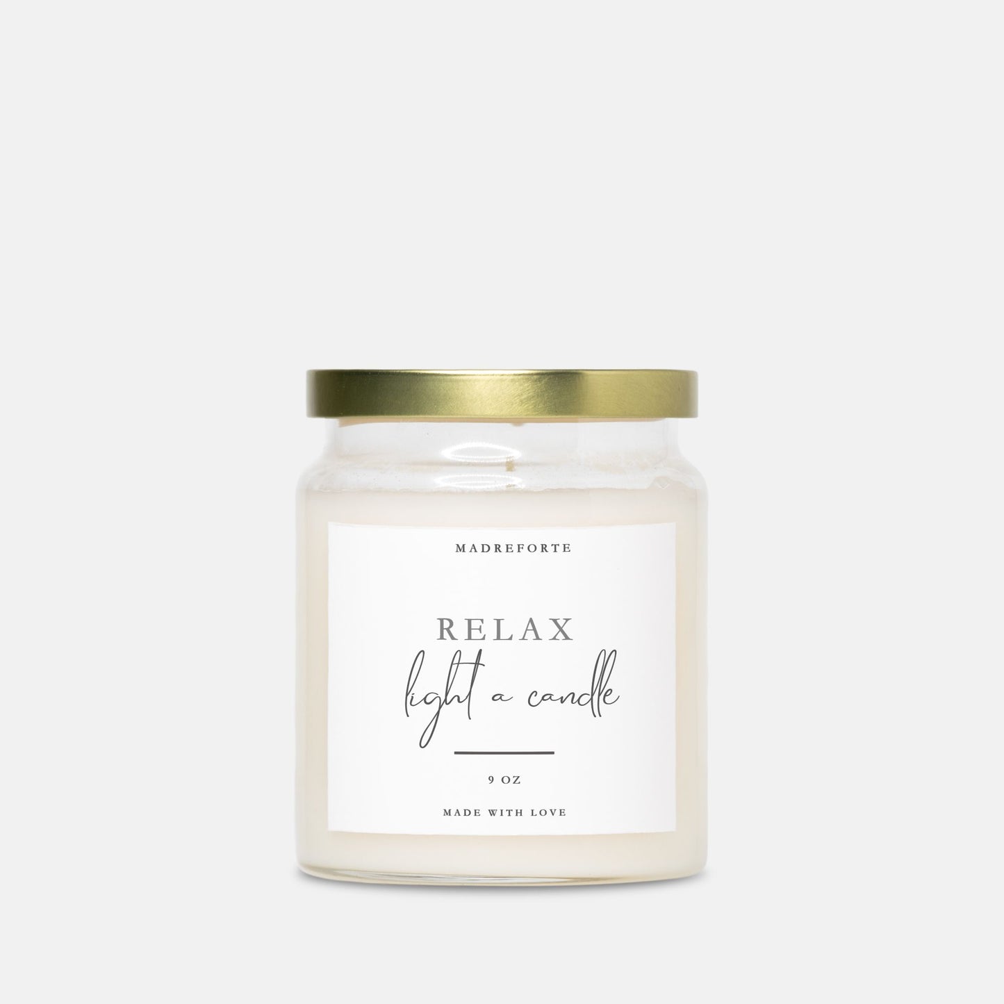 Relax, Candle Apothecary Jar 9oz MadreForte LLC