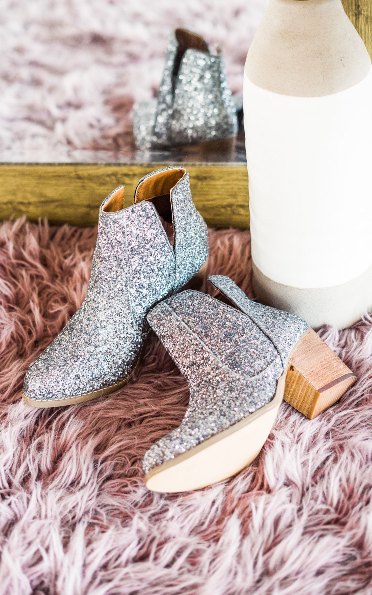 Fiera Booties in Pewter MadreForte LLC