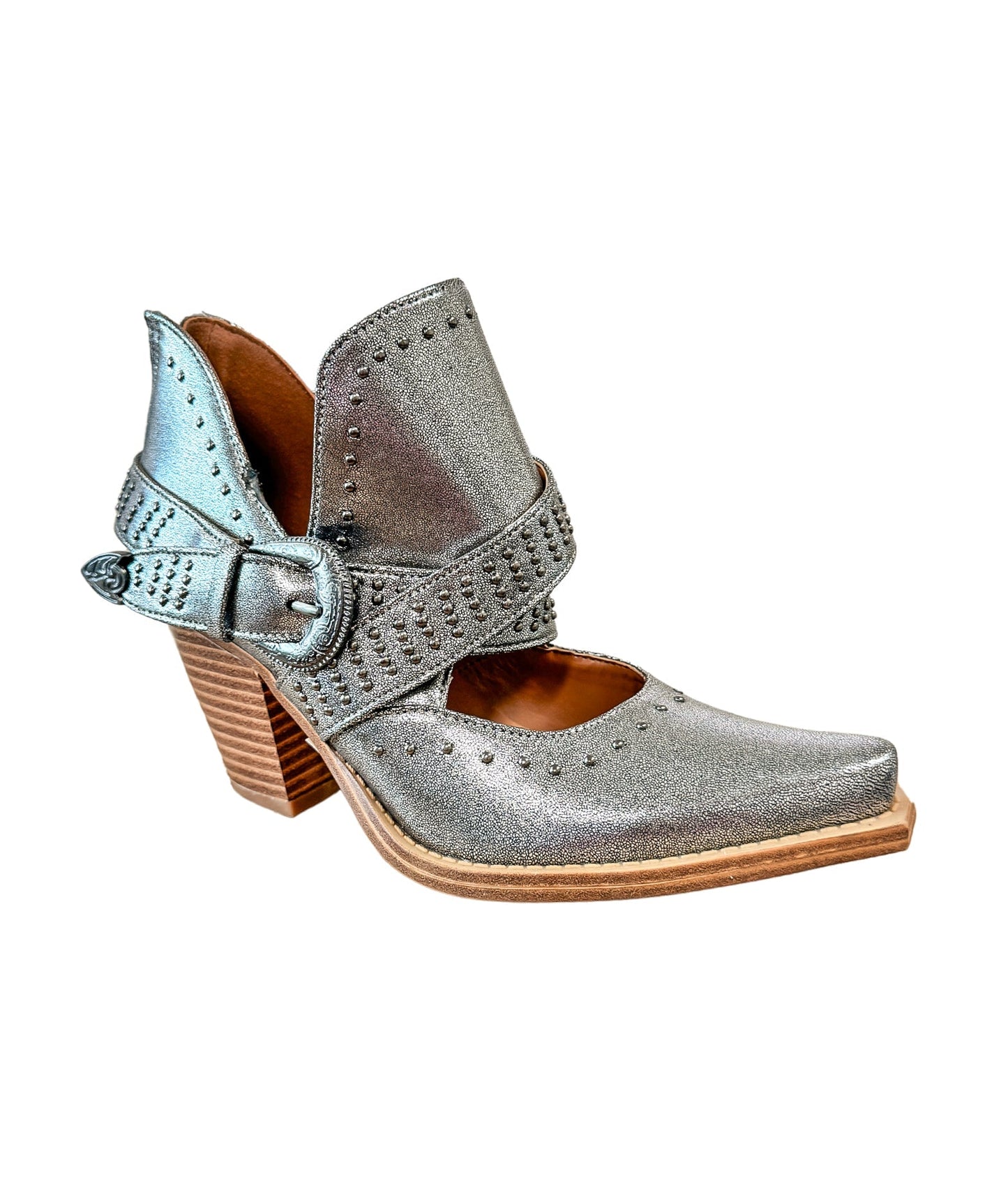 Fiona Ankle Boot in Silver MadreForte LLC