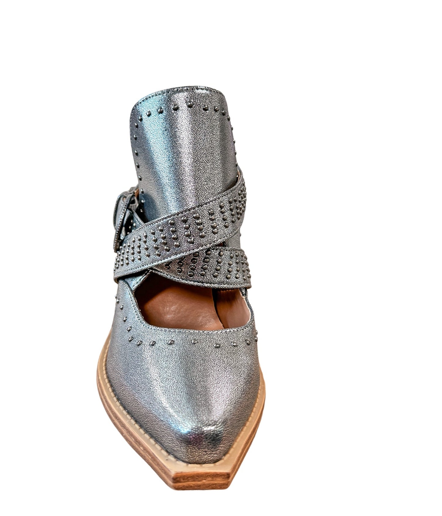 Fiona Ankle Boot in Silver MadreForte LLC