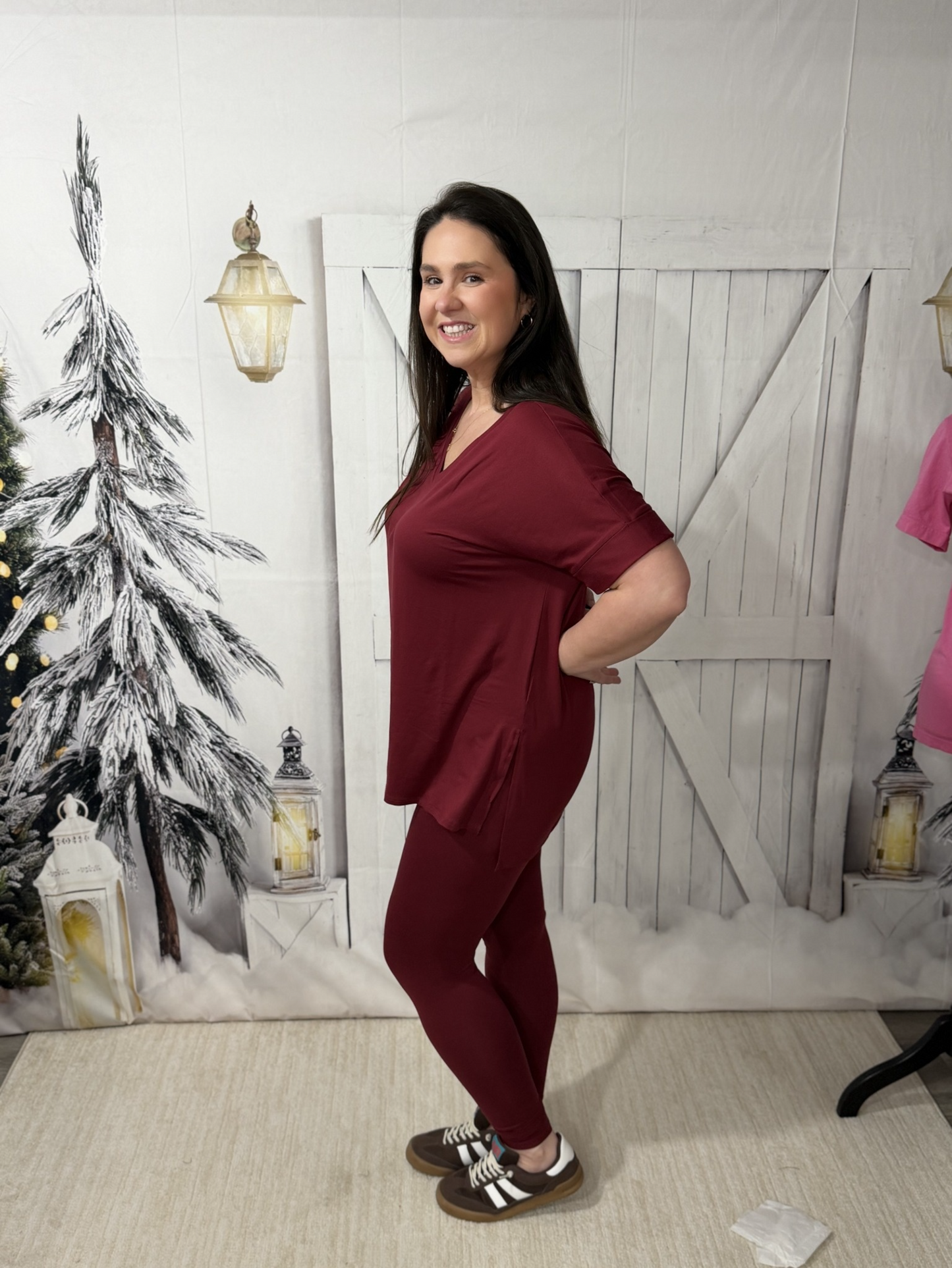 Brushed microfiber loungewear set Zenana