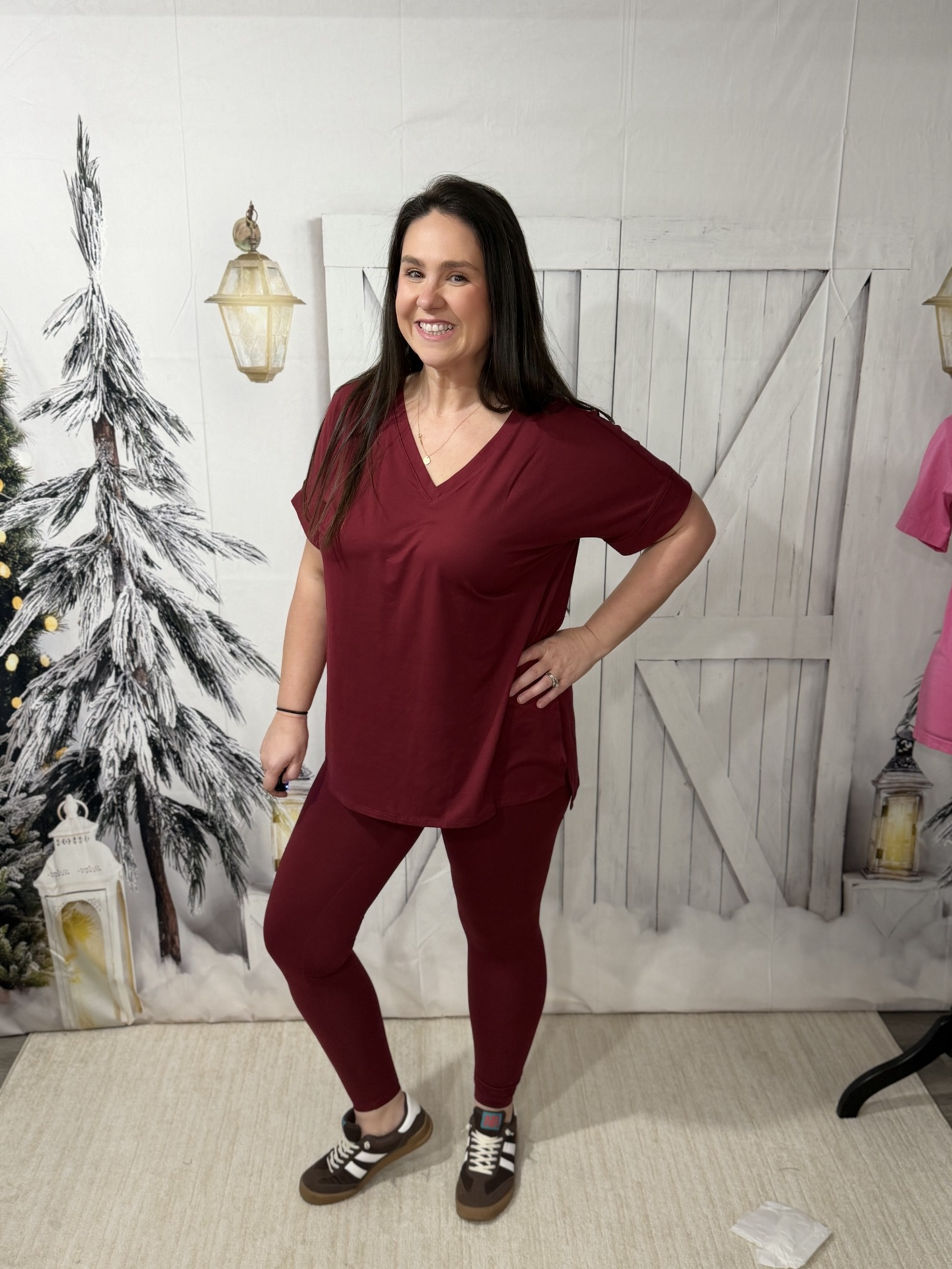 Brushed microfiber loungewear set Zenana