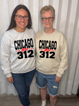 Chicago Bold Black-Red Sweatshirt