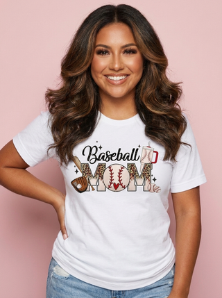 Leopard Baseball Mom | T-Shirt