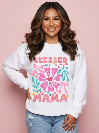 Floral Blessed Mom | Sweatshirt