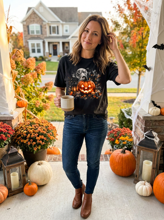 Vintage Halloween Pumpkin Graphic Tee