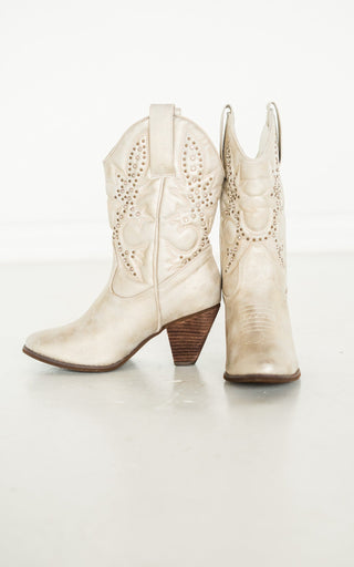 Houston Studded Boots in Champagne