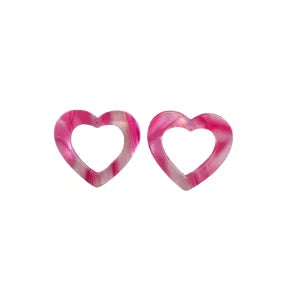 Sweet Heart Studs - Pink Punch MadreForte LLC