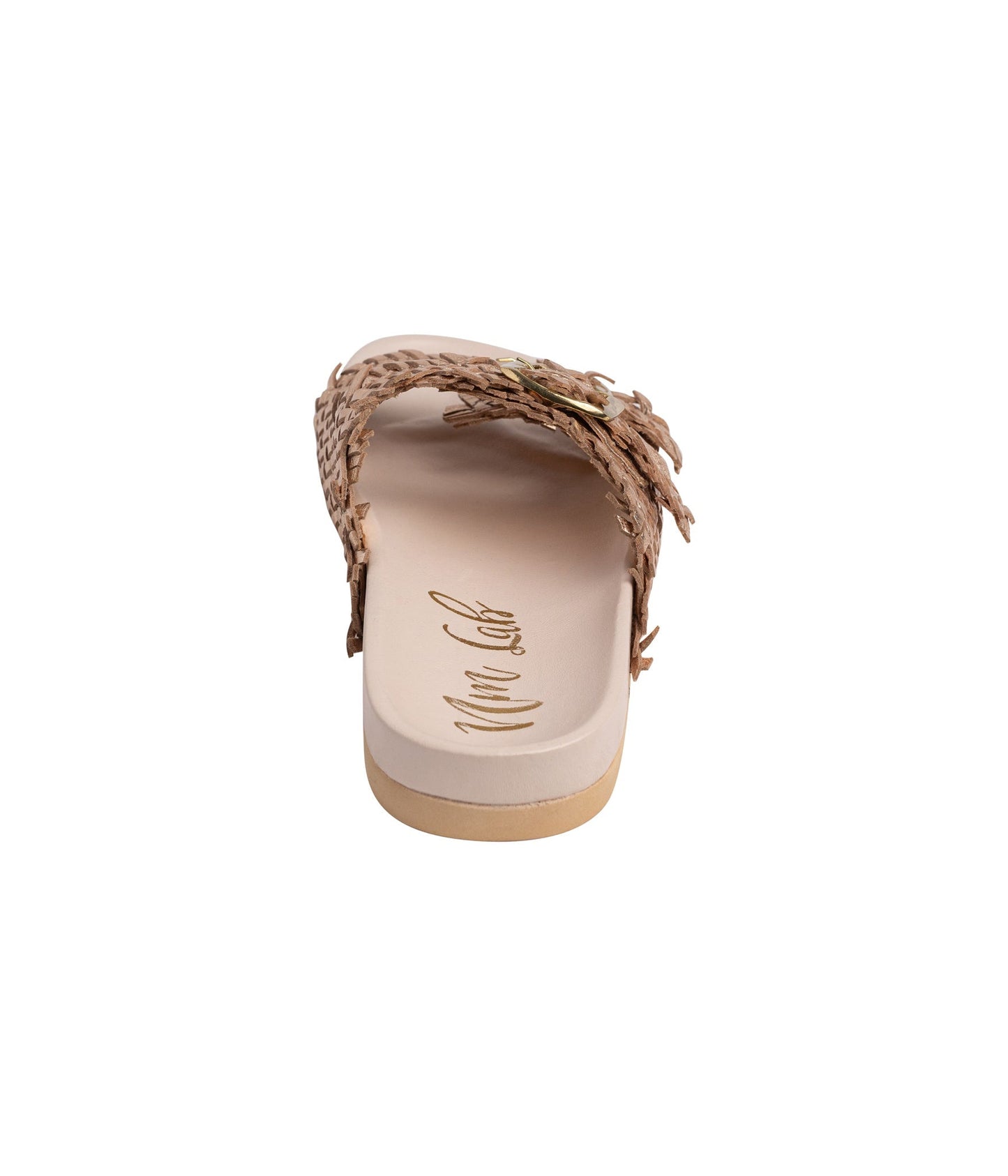 Intertwine Dual Woven Strap Slide in Champagne MadreForte LLC