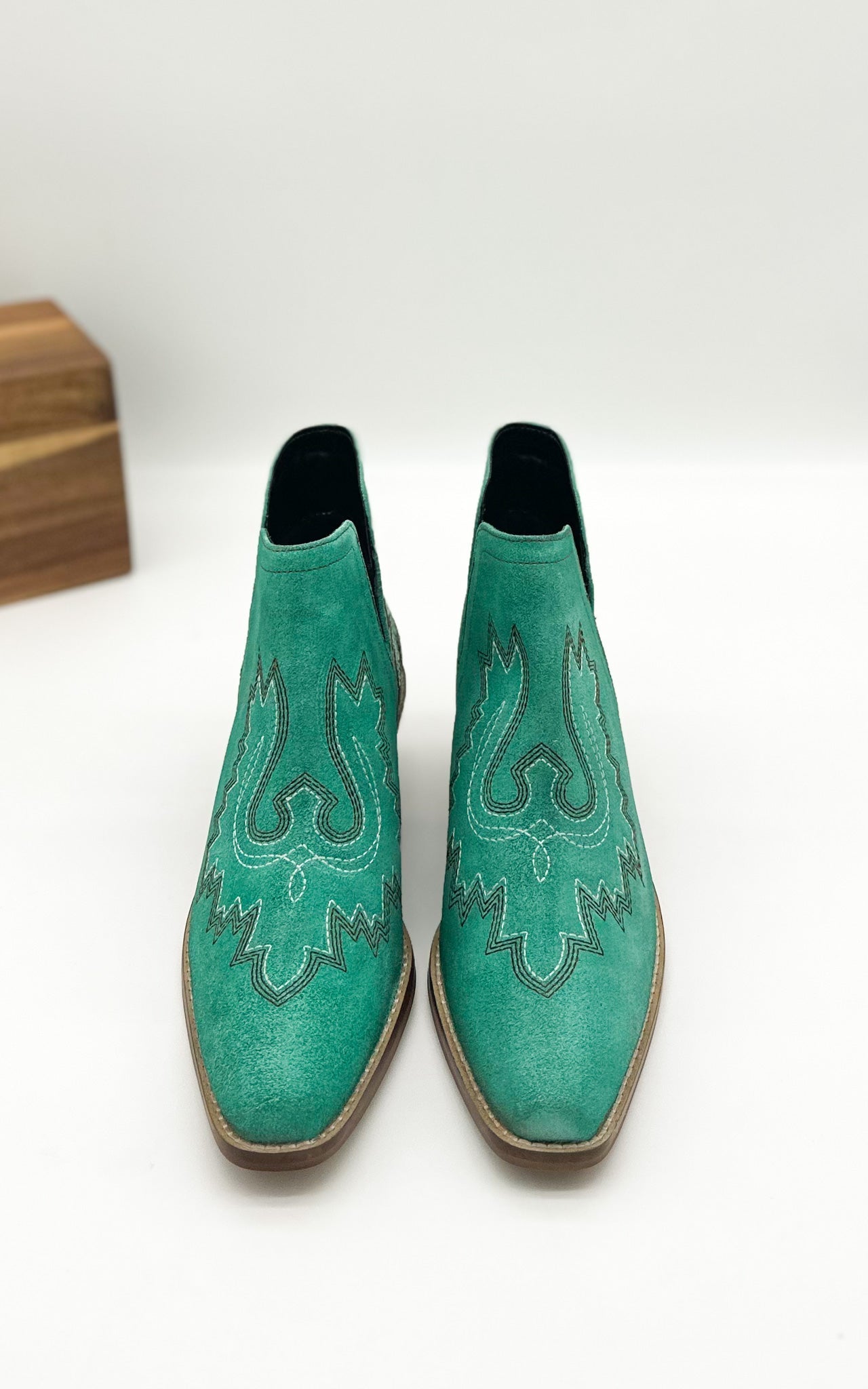 Kickin' Booties in Turquoise Suede MadreForte LLC