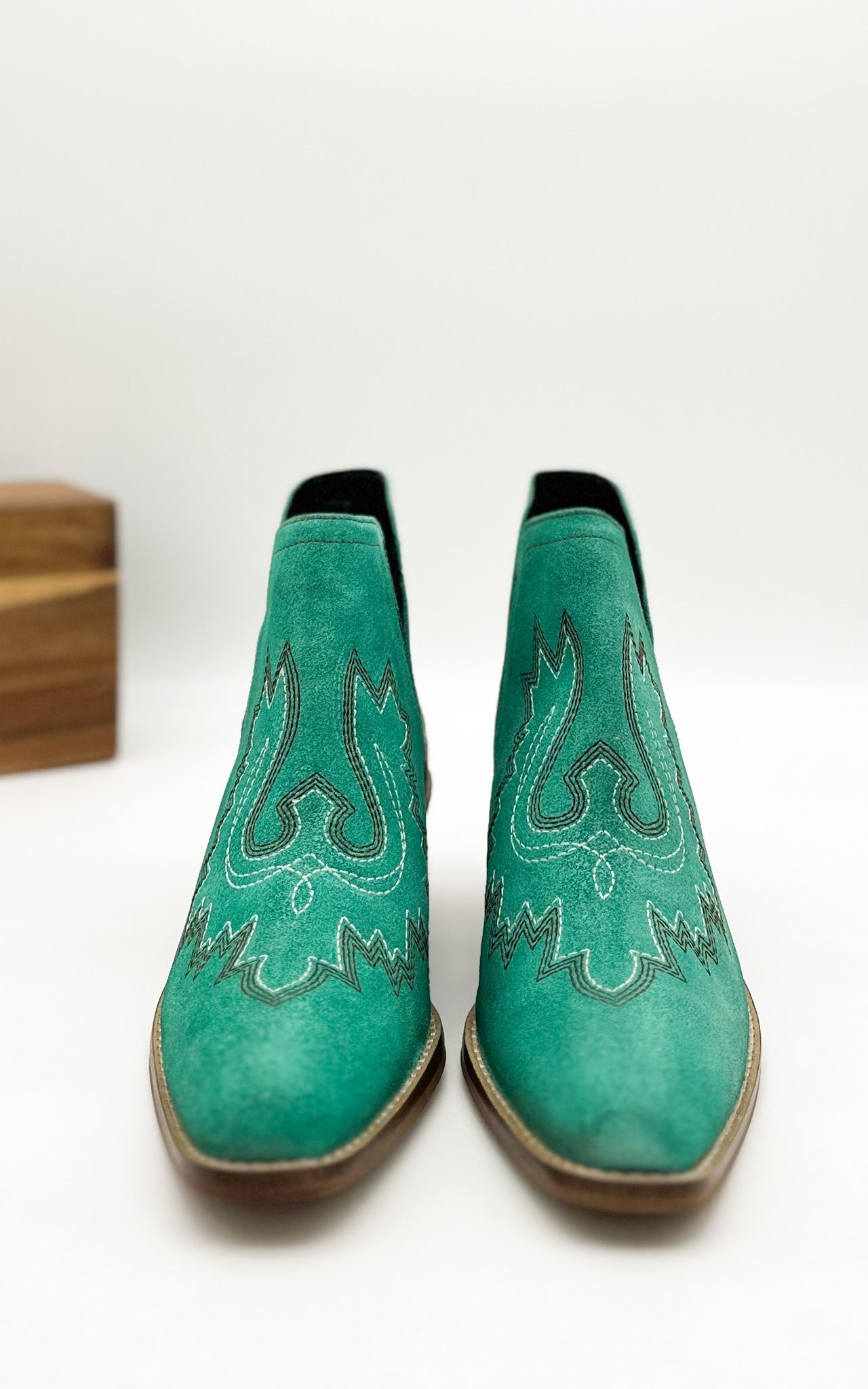 Kickin' Booties in Turquoise Suede MadreForte LLC