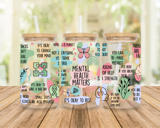 Mental Health Matters| Sipper Glass, 16oz