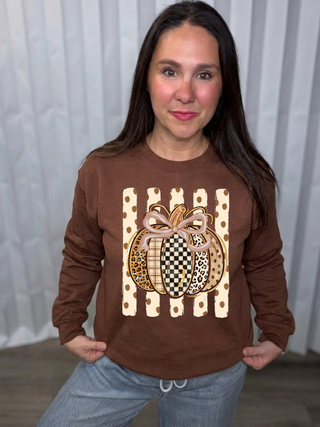Preppy Fall Pumpkin Sweatshirt