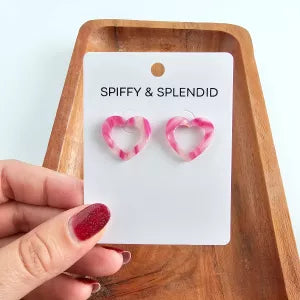 Sweet Heart Studs - Pink Punch MadreForte LLC