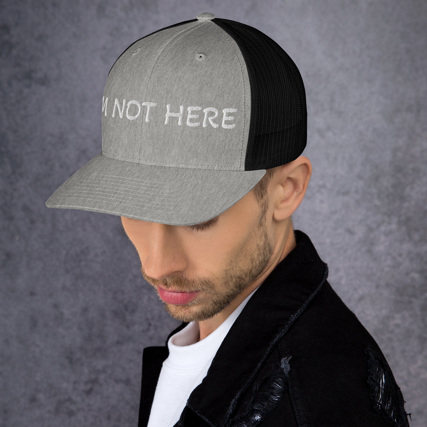 I am not here | Trucker Cap MadreForte LLC