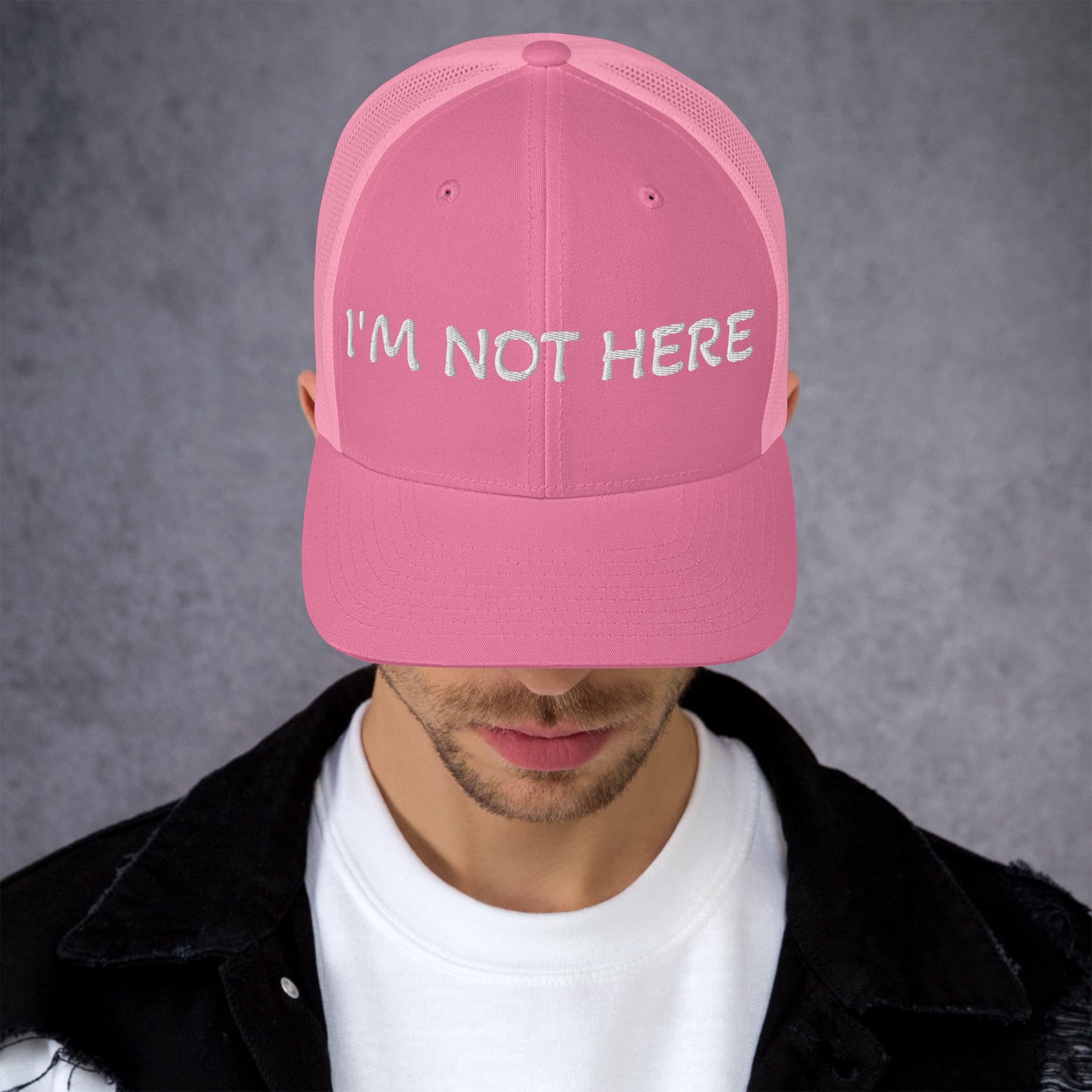 I am not here | Trucker Cap MadreForte LLC