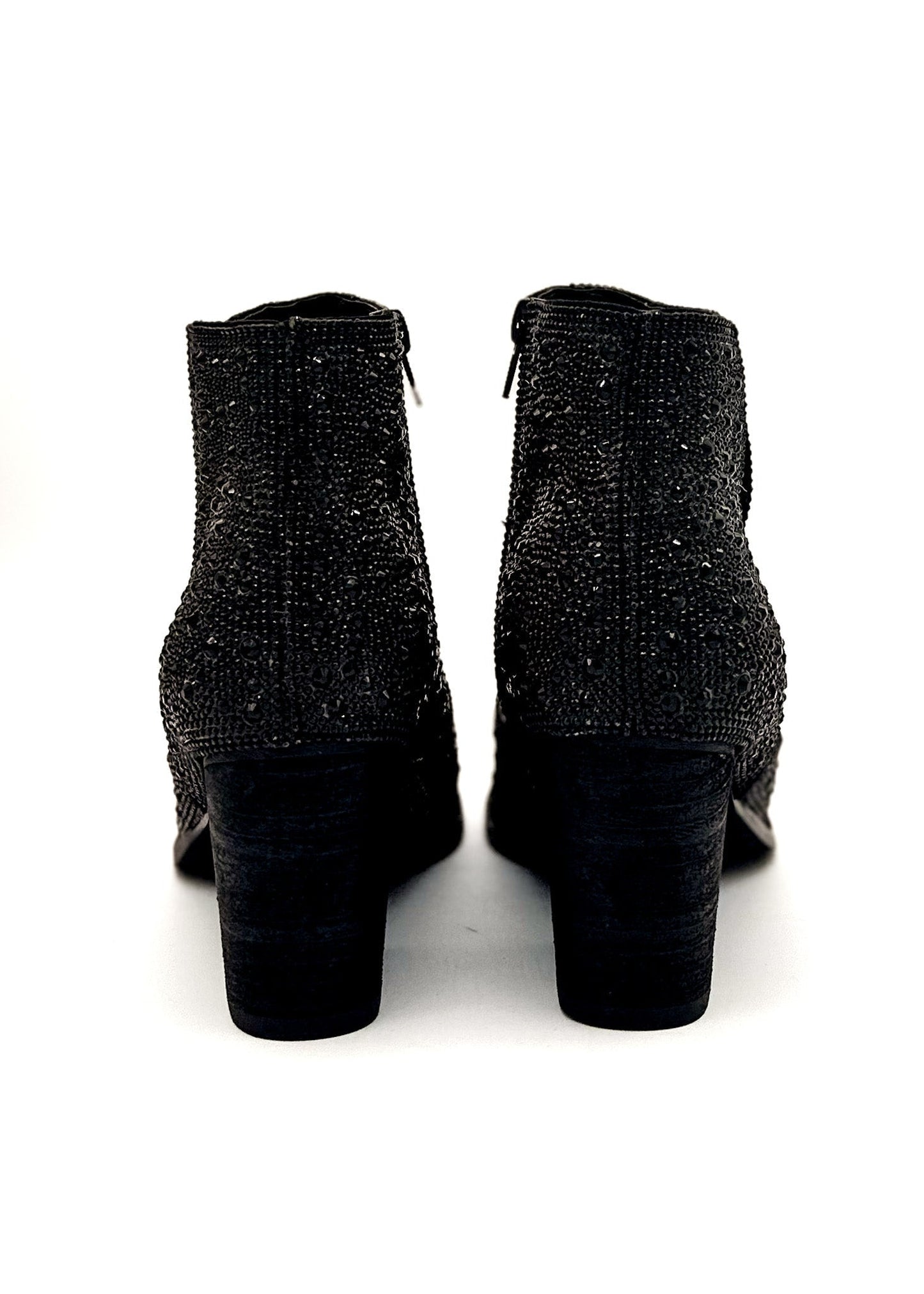 Shine Star Rhinestone Bootie in Black MadreForte LLC