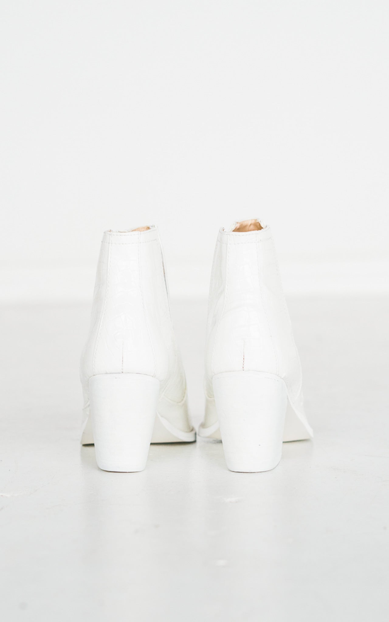 Tarim Bootie in White Croc MadreForte LLC