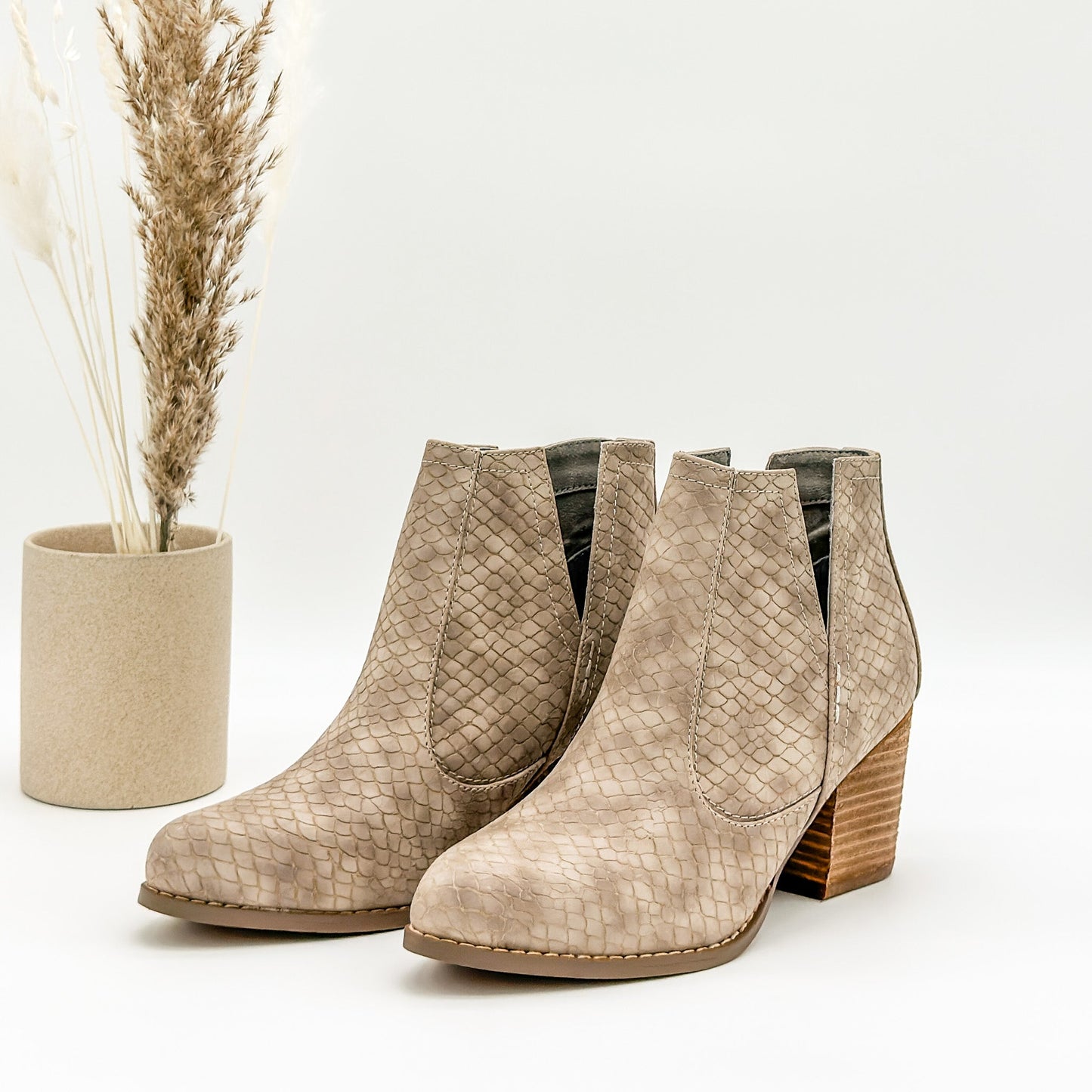 Tarim Bootie in Taupe MadreForte LLC