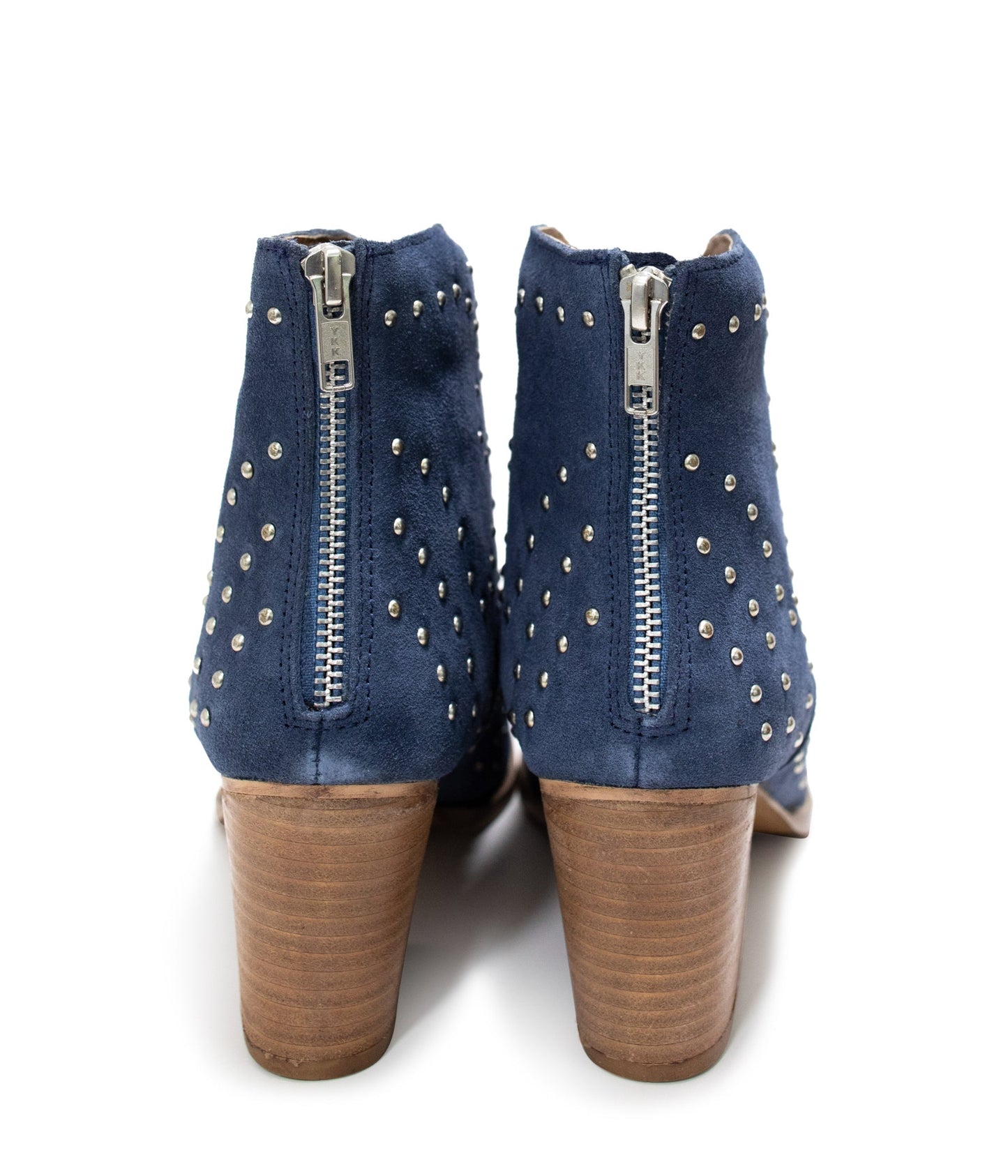 Twilight Studded Heeled Ankle Boot in Denim MadreForte LLC