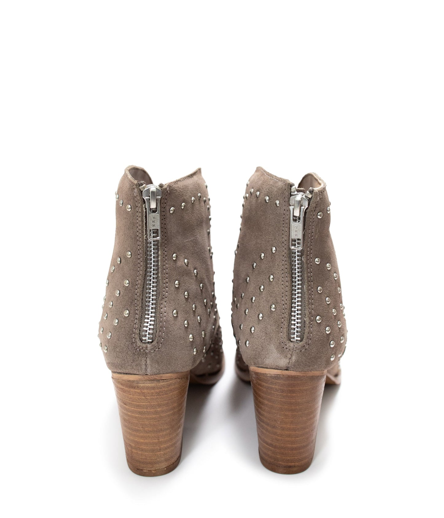 Twilight Studded Heeled Ankle Boot in Taupe MadreForte LLC