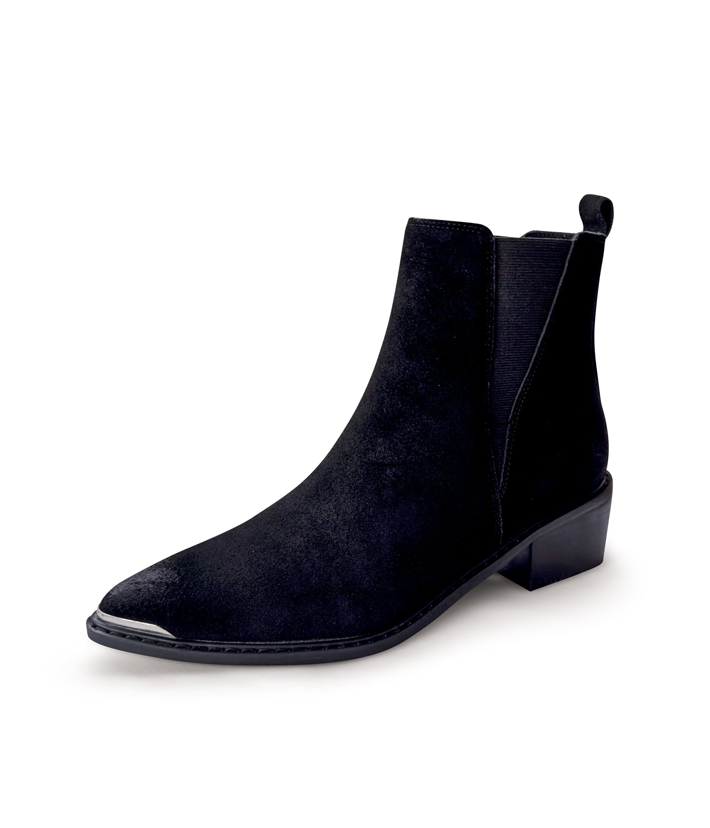 Wylie Suede Ankle Boot in Black MadreForte LLC