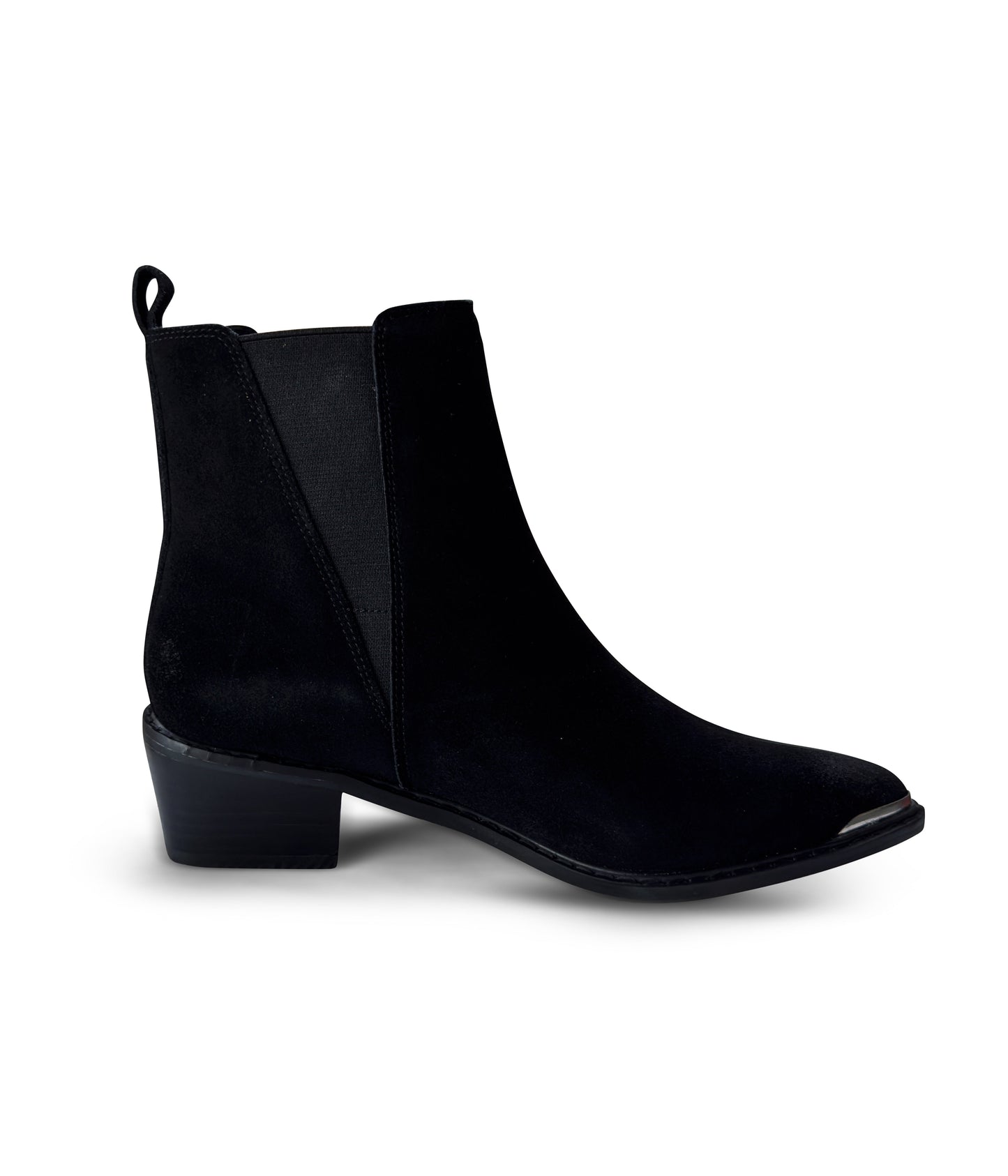 Wylie Suede Ankle Boot in Black MadreForte LLC