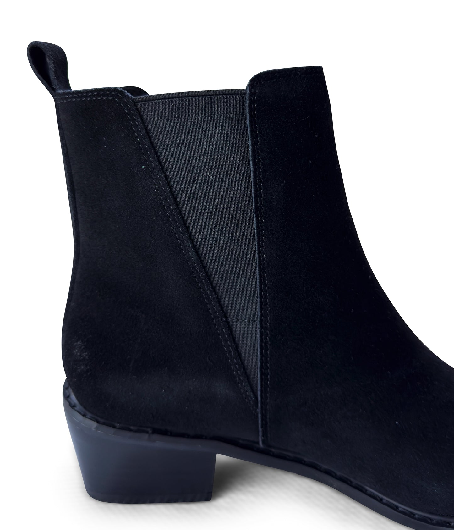 Wylie Suede Ankle Boot in Black MadreForte LLC