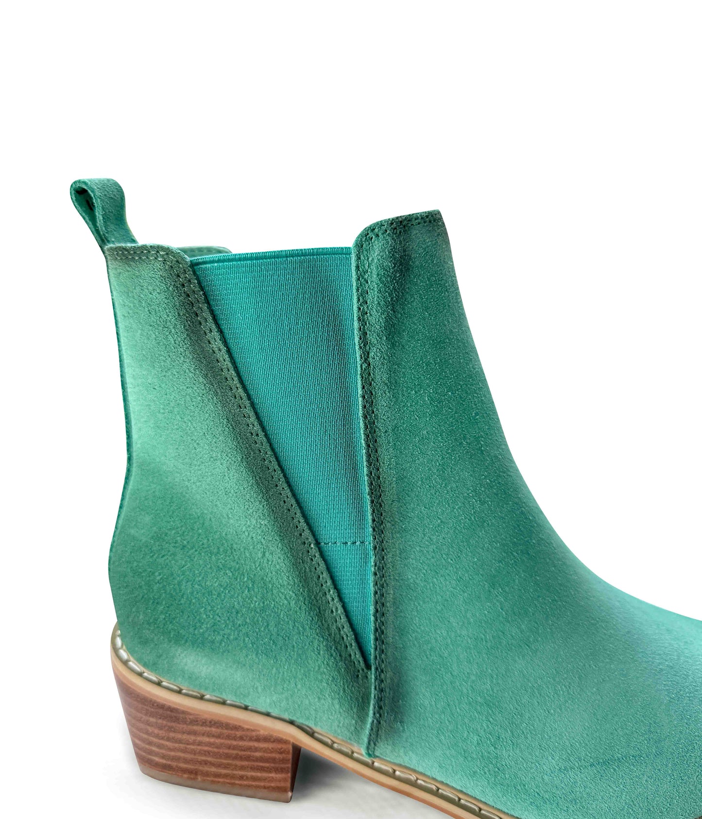 Wylie Suede Ankle Boot in Teal MadreForte LLC